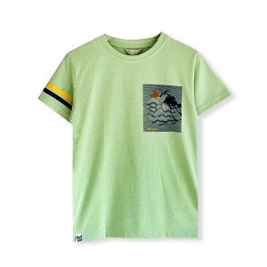 Pamkids River Rambler: Boys' Waterfront Nature Adventure Tee | Boys' Nature-Inspired Graphic Tee(Sizes 1-12 Years)